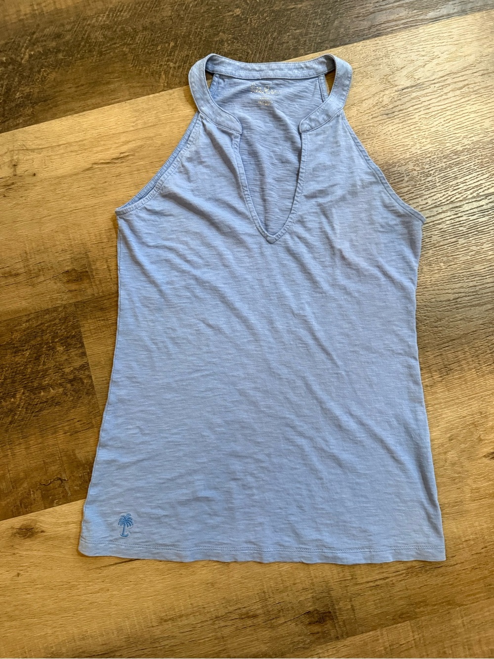 Lilly Pulitzer Blue Arya V-Neck Tank Top Size XS Pima Cotton - Picture 8 of 13